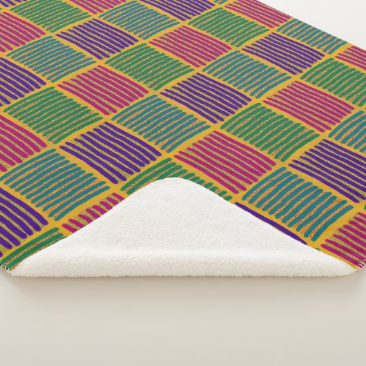 Boho Lines and Dots Sherpa Blanket Sherpa Deken (3/4)