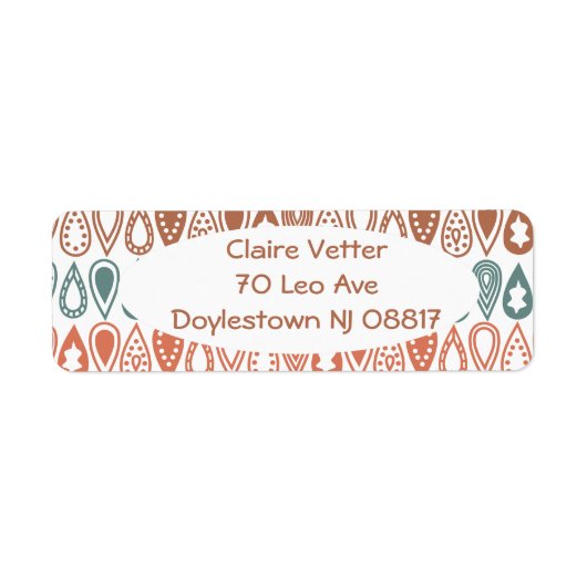 Boho Lines Etiket (Voorkant)