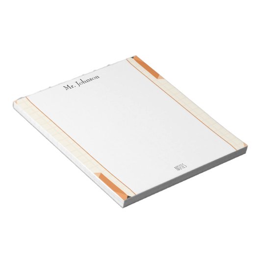 Boho Lines Frame Leraar Notitieblok (Schuin)