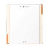 Boho Lines Frame Leraar Notitieblok (Voorkant)
