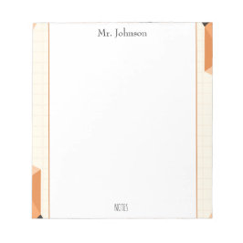 Boho Lines Frame Teacher Notepad Notitieblok