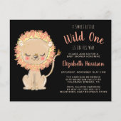 Boho Lion Baby Budget Shower Uitnodiging (Voorkant)