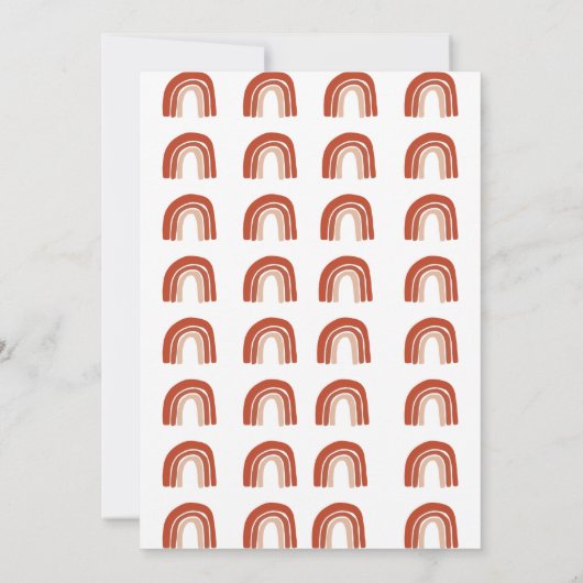 Boho Lion Baby shower Invitation Kaart (Achterkant)