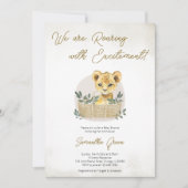 Boho Lion Cub Baby Shower Kaart (Voorkant)