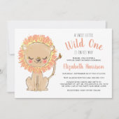 Boho Lion Terracotta Virtual Baby shower Kaart (Voorkant)