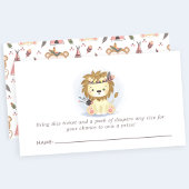 Boho Lion Tribal Baby shower Diaper Raffle Informatiekaartje