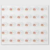 Boho Lion Waterverf 1e eerste verjaardag Cadeaupapier (Vlak)