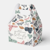 Boho Little Butterfly Baby shower of Verjaardag Bedankdoosjes (Achterkant)