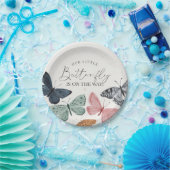 Boho Little Butterfly Baby shower Servies Papieren Bordje (Feest)