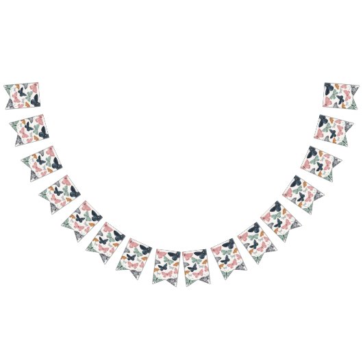 Boho Little Butterfly Verjaardags- of Bruisfeestde Vlaggetjes (Alle)