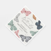 Boho Little Butterfly Verjaardagsfeestje Servet (Hoek)