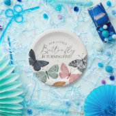 Boho Little Butterfly Verjaardagsfeestje Servies Papieren Bordje (Feest)
