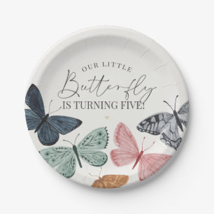 Boho Little Butterfly Verjaardagsfeestje Servies Papieren Bordje