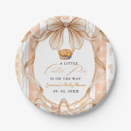 Boho Little Cutie Pie Thanksgiving Baby Shower Papieren Bordje