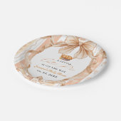 Boho Little Cutie Pie Thanksgiving Baby Shower Papieren Bordje (Gekanteld)