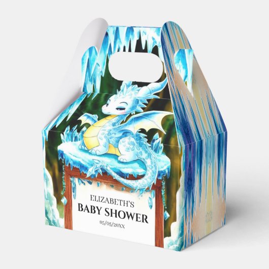 Boho Little Dragon Baby shower Bedankdoosjes (Voorkant Zijde)