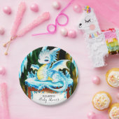 Boho Little Dragon Baby shower Papieren Bordje (Feest)