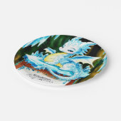 Boho Little Dragon Baby shower Papieren Bordje (Gekanteld)