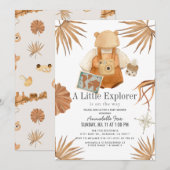 Boho Little Explorer Genderneutraal Baby shower Kaart (Voorkant / Achterkant)