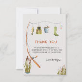 Boho Little Fisherman Baby shower bedankje Bedankkaart (Voorkant)