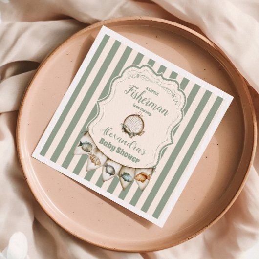 Boho Little Fisherman Gevist Baby shower Servet