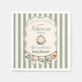 Boho Little Fisherman Gevist Baby shower Servet (Voorkant)