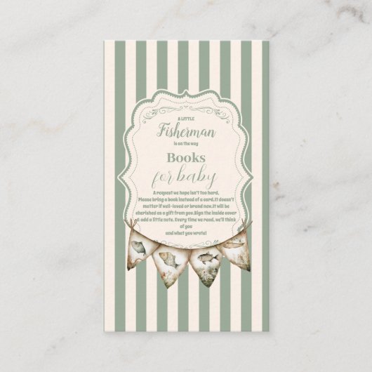 Boho Little Fisherman Vist boeken voor Baby Informatiekaartje (Voorkant)
