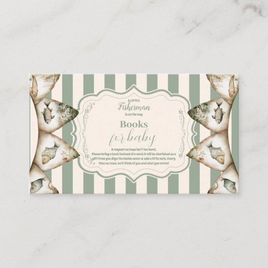 Boho Little Fisherman Vist boeken voor Baby Informatiekaartje (Voorkant)