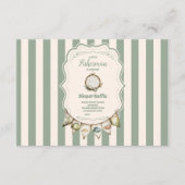 Boho Little Fisherman Vist Diapper Raffle Informatiekaartje (Voorkant)