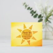 Boho Little Gold Sunshine Birthday Hartelijk dank Bedankkaart (Staand voorkant)
