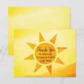 Boho Little Gold Sunshine Birthday Hartelijk dank Bedankkaart (Voorkant / Achterkant)