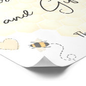 Boho Little Honey Baby shower Kaarten en geschenke Poster (Hoek)