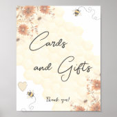 Boho Little Honey Baby shower Kaarten en geschenke Poster (Voorkant)