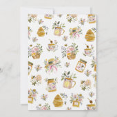 Boho Little Honey Bee Baby Shower Kaart (Achterkant)