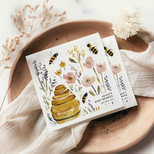 Boho Little Honey Bee Baby Shower Servet