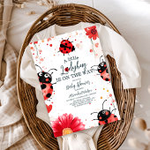 Boho Little Ladybug-Baby shower Kaart