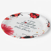 Boho Little Ladybug-Baby shower Papieren Bordje (Gekanteld)