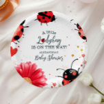 Boho Little Ladybug-Baby shower Papieren Bordje<br><div class="desc">Serveer zoetheid tijdens je feest met onze Little Ladybug Girl Baby shower Paper Borden! Met charmante lieveheersbeestje design omgeven door speelse stippen en bloemige accenten in levendige rood, zwart en wit, deze borden zijn ideaal voor het toevoegen van een grillige touch aan uw feest decor. Deze borden zijn gemaakt van...</div>