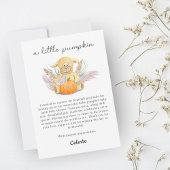 Boho Little Lamb Pompoen Waterverf Baby shower Bedankkaart