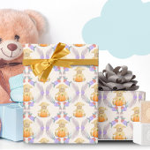 Boho Little Lamb Pompoen Waterverf Baby shower Cadeaupapier