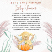Boho Little Lamb Pompoen Waterverf Baby shower Kaart