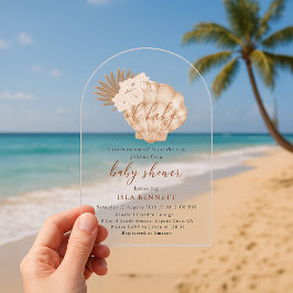 Boho Little Mermaid is onderweg naar het Baby show Acryl Uitnodigingen