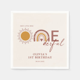 Boho Little Miss Onederful 1e Verjaardag Servet