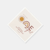 Boho Little Miss Onederful 1e Verjaardag Servet (Hoek)