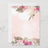 Boho Little Miss ONEderful Floral First Birthday Kaart (Achterkant)