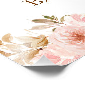 Boho Little Pumpkin Baby shower Welkomstbord Foto Afdruk (Hoek)