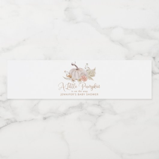 Boho Little pumpkin is onderweg Waterfles Etiket (Enkel label)