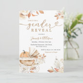 Boho Little Pumpkin Stroller Bloemen Geslacht Onth Kaart (Staand voorkant)