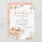 Boho Little Pumpkin Stroller Bloemen Geslacht Onth Kaart (Voorkant / Achterkant)