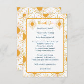 Boho Little Ray of Sun Baby shower Bedankkaart (Voorkant / Achterkant)